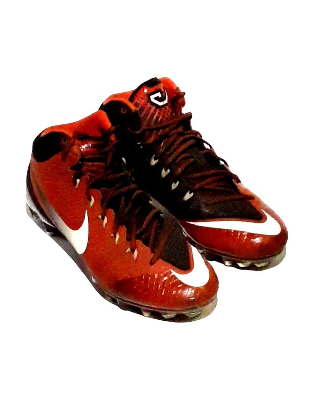Nike CJT Pro Football Cleats 724978-900 Men US 10 Red Black Leather